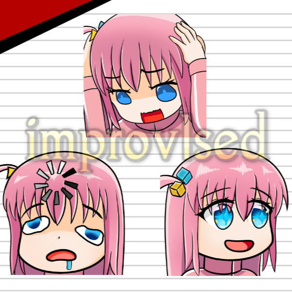 Ko-fi Bocchi Emote Set